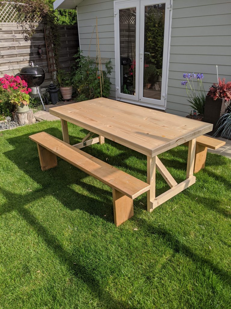 Rustic Table and Benches SLP Event Hire Ltd